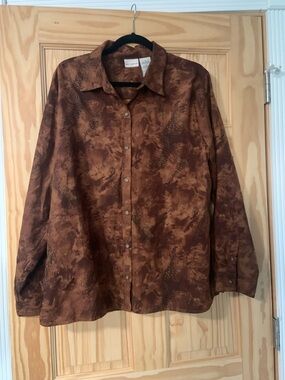 Faux Suede Shirt/Jacket. NWT. Size XL